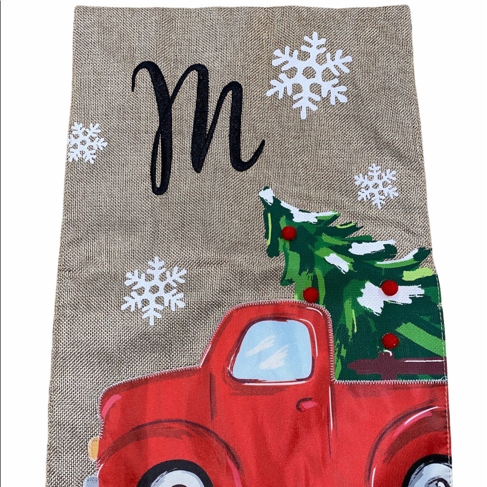 Small window curtain cover Christmas red truck for RV camper